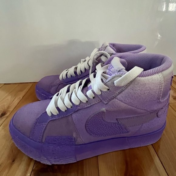 NIKE SB ZOOM BLAZER MID PRM Lilas White (Women 5.5 / Men 4) - Picture 6 of 8